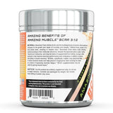Amazing Muscle BCAA 3:1:2 Branched Chain Amino Acid Ratio 0.94 Lbs container with Approx 60 servings Orange Flavor