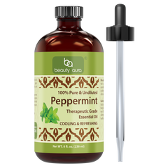 Beauty Aura Peppermint Essential Oil 8 Fl Oz