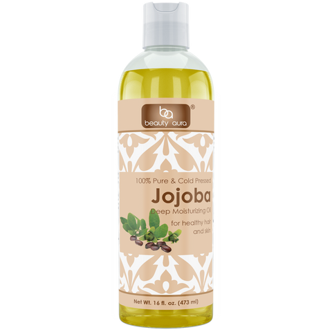 Beauty Aura Jojoba Oil  16 Fl Oz 473 Ml