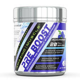 Amazing Muscle Pre Boost - Pre-Workout with Caffeine - 20 Servings (Blue Raspberry)