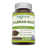 Pure Naturals Valerian Root 500 Mg 250 Capsules