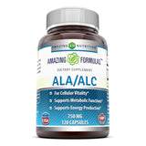 Amazing Formulas ALA / ALC Dietary Supplement 750 Mg 120 Capsules