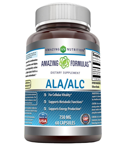 Amazing Formula ALA/ALC 750 Mg 60 Capsules