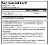 Amazing Formulas Acetyl L Carnitine 1000 Mg 120 Tablets
