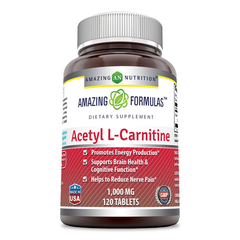 Amazing Formulas Acetyl L Carnitine 1000 Mg 120 Tablets