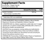 Amazing Formulas Acetyl L Carnitine 500 Mg 200 Veggie Capsules