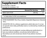 Amazing Formulas Alpha Lipoic Acid 200 Mg 120 Capsules