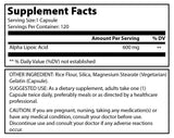 Pure Naturals Alpha Lipoic Acid 600 Mg 120 Capsules