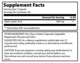 Amazing Formulas Alpha Lipoic Acid 600 Mg 60 Capsules