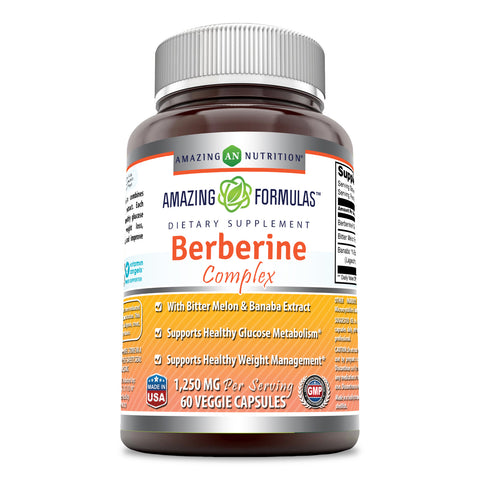 Amazing Formulas Berberine Complex 1250 Mg 60 Veggie Capsules