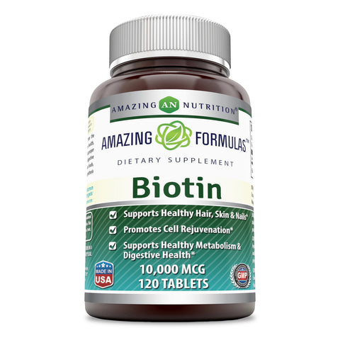 Amazing Formulas Biotin 10000 Mcg 120 Tablets
