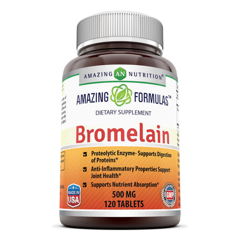 Amazing Formulas Bromelain 500 Mg 120 Tablets