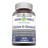 Amazing Formulas Calcium D Glucarate 500 Mg 120 Tablets
