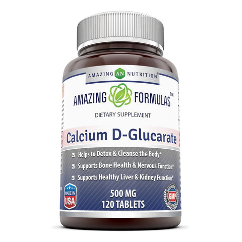 Amazing Formulas Calcium D Glucarate 500 Mg 120 Tablets