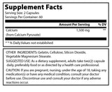 Amazing Formulas Calcium Pyruvate 1500 Mg 120 Capsules