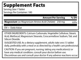Amazing Formulas Chelated Magnesium 250 Mg 180 Tablets.