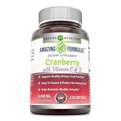 Amazing Formulas Cranberry with Vitamin C & E  8400 Mg 250 Softgels