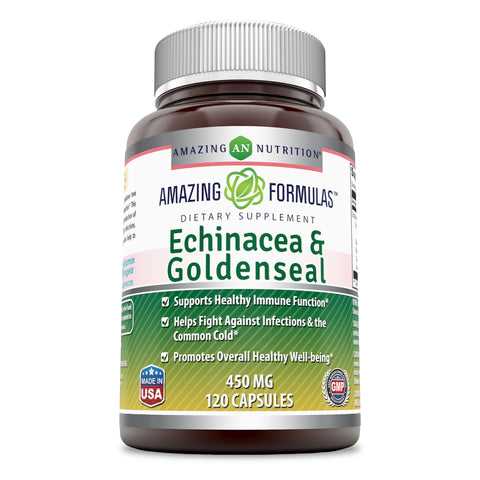 Amazing Formulas Echinacea & Goldenseal 450 Mg 120 Capsules