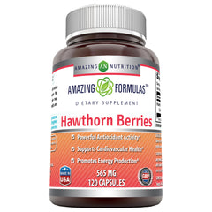 Amazing Formulas Hawthorn Berries 565 Mg 120 Capsules