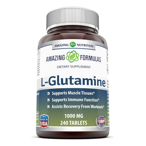 Amazing Formulas L Glutamine 1000 Mg 240 Tablets