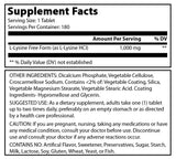 Amazing Formulas L Lysine 1000 Mg 180 Tablets
