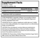 Amazing Formulas L Lysine 1000 Mg 360 Tablets