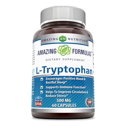 Amazing Formulas L Tryptophan 500 Mg 60 Capsules