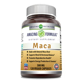 Amazing Formulas Maca 500 Mg 120 Veggie Capsules