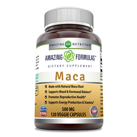 Amazing Formulas Maca 500 Mg 120 Veggie Capsules