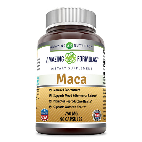 Amazing Formulas Maca 750 Mg 90 Capsules