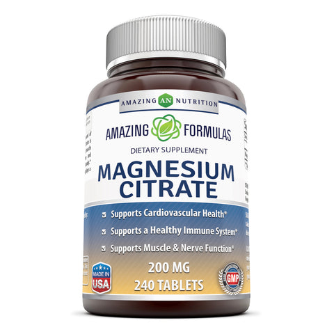 Amazing Formulas Magnesium Citrate 200 Mg 240 Tablets