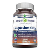 Amazing Formulas Plain Magnesium Oxide 500 Mg 180 Tablets