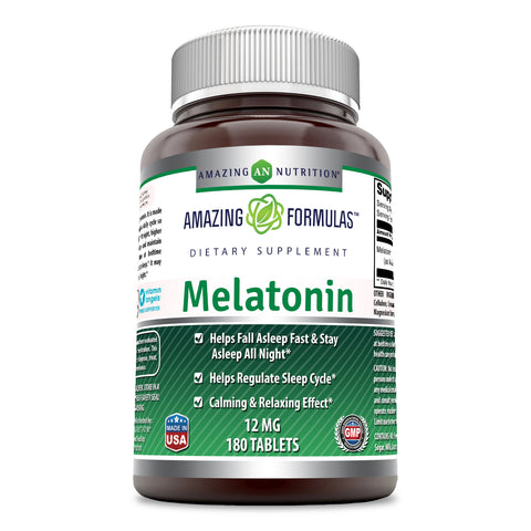 Amazing Formulas Melatonin 12 Mg 180 Tablets