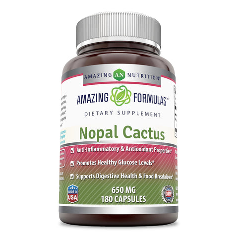 Amazing Formulas Nopal Cactus 650 Mg 180 Capsules