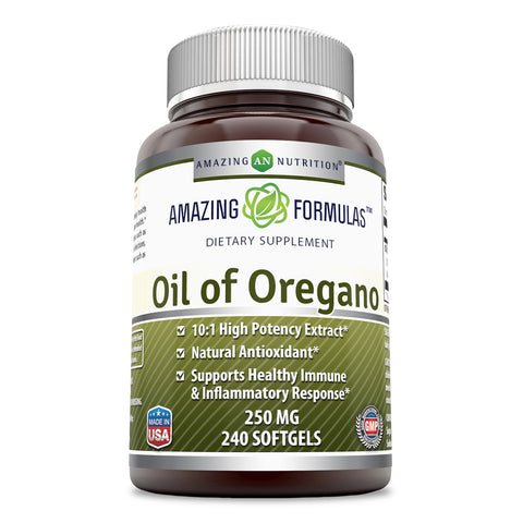 Amazing Formulas Oil of Oregano 250 Mg 240 Softgels