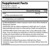 Amazing Formulas PABA 500 Mg 100 Capsules