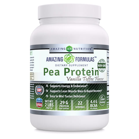Amazing Formulas Pea Protein 2 Lbs Vanilla Toffee Flavor Powder