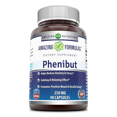 Amazing Formulas Phenibut Dietary Supplement 250 Mg 90 Capsules