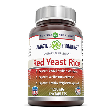 Amazing Formulas Red Yeast Rice 1200 Mg 120 Tablets