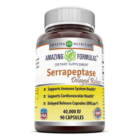 Amazing Formulas Serrapeptase 40000 IU 90 Capsules