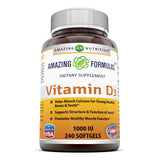 Amazing Formulas Vitamin D3 1000 IU 240 Softgels