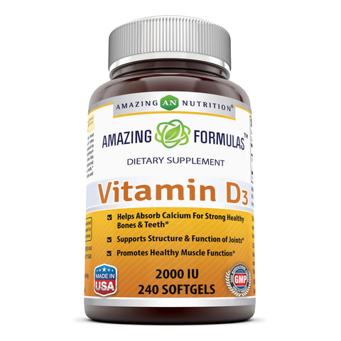 Amazing Formulas Vitamin D3 2000 IU 240 Softgels
