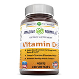 Amazing Formulas Vitamin D3 400 IU 240 Softgels