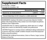Amazing Formulas Vitamin D3 5000 IU 180 Softgels