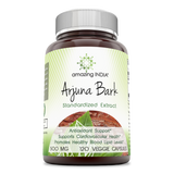Amazing India Arjuna Bark Standardized to 25 Tannins 500 Mg 120 Veggie Capsules