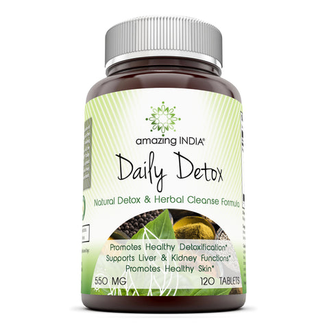 Amazing India Daily Detox Formula 550 Mg 120 Tablets
