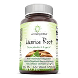 Amazing India Licorice Root 450 Mg 100 Veggie Capsules