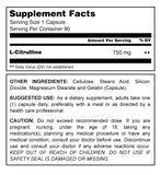 Amazing Muscle L Citrulline 750 Mg 90 Capsules