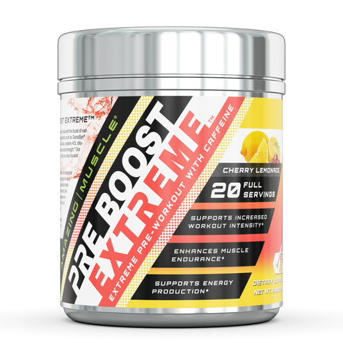 Amazing Muscle Pre Boost Extreme- Pre-Workout with Caffeine - 20 Servings