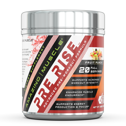 Amazing Muscle Preworkout BCAA Fruit Punch Flavor 15.50 Oz